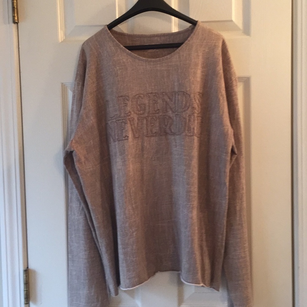 NWT BC Collection Tan “Legends Never Die” shirt